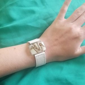 White leather bracelet